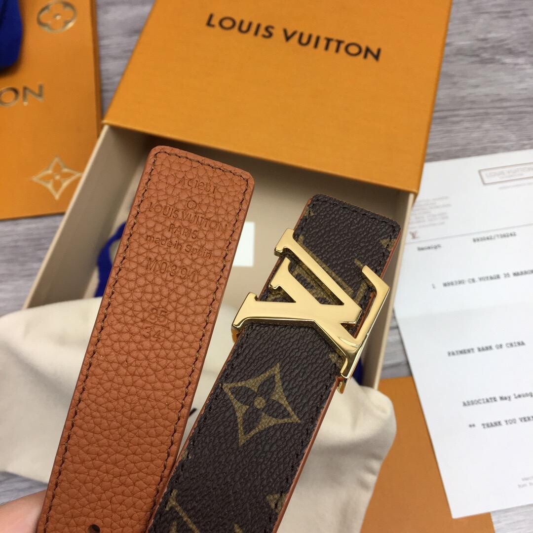 LV CINTURA INITIALES 30 MM REVERSIBILE