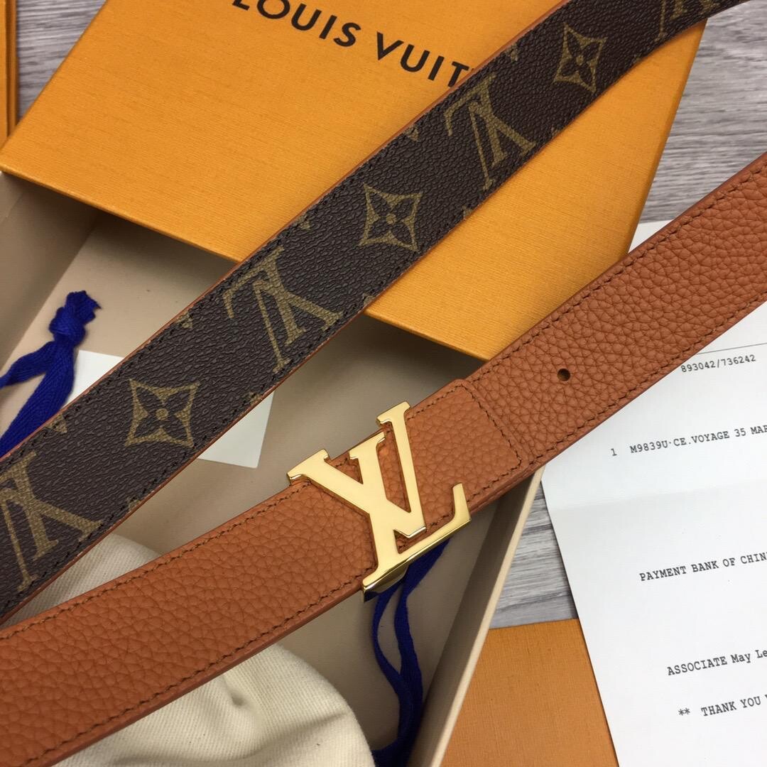 LV CINTURA INITIALES 30 MM REVERSIBILE