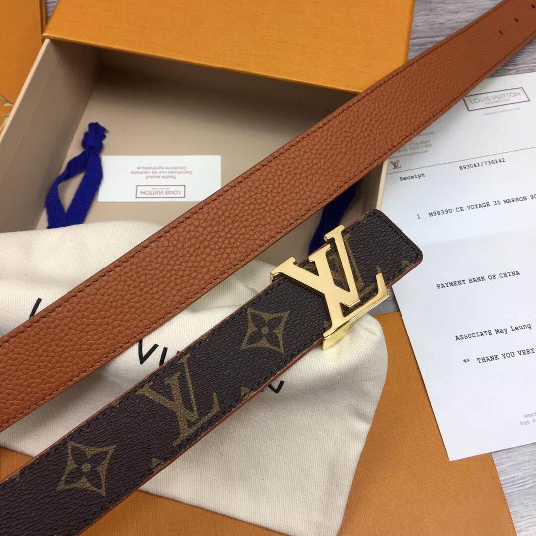 LV CINTURA INITIALES 30 MM REVERSIBILE